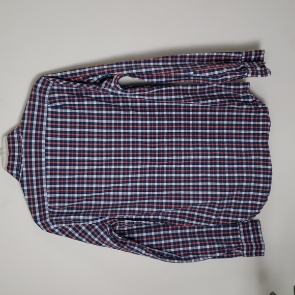 J crew factory plaid button down shirt, collar, slim fit, flex, Men size medium - Picture 6 of 6